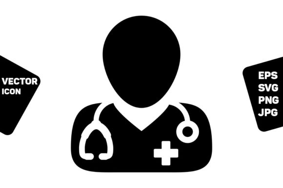 Doctor Icon Vector Medical Consultation Assets