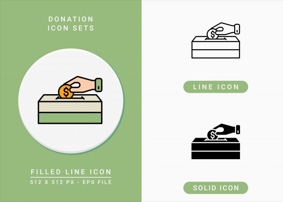 Enhancing Digital Philanthropy with a Versatile Donation Icons Set