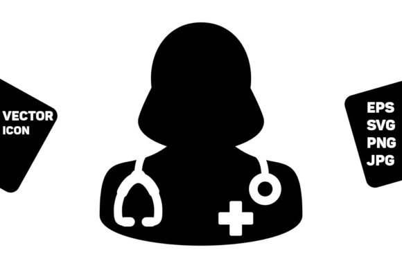 Evaluating the Health Icon Vector Female Doctor Person for Professional Design Projects