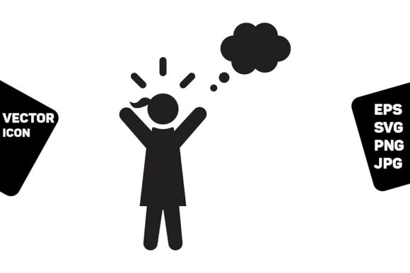 Idea Icon Vector Female Person Profile: Selecting the Right Asset for Professional Design