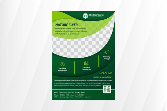 Nature Vertical Flyer Green Leaf Design