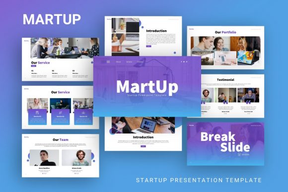 Presentation Template - MartUp: Elevating Your Startup and Business Pitch