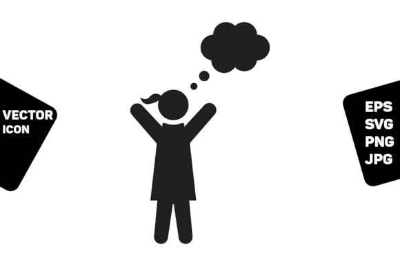 Think Bubble Icon Vector Female Person: Practical Applications for Modern Design